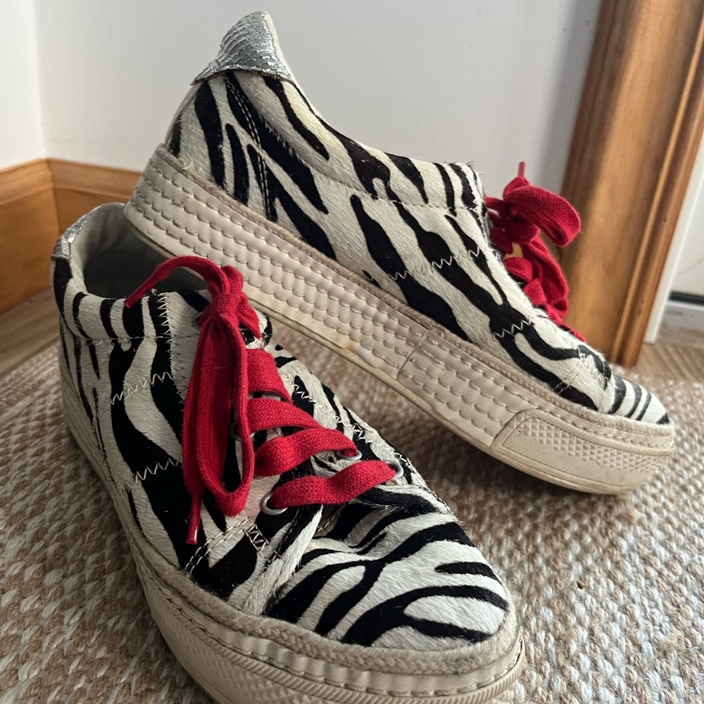 Dolce Vita Black and White Sneakers with Chunky Sole